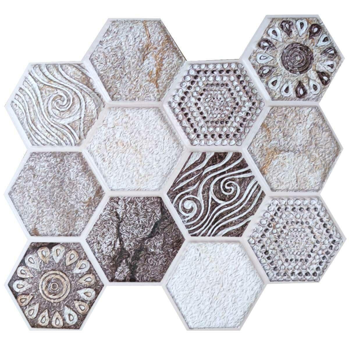 Плитка декоративная Sticker Wall SW-00001136 ПВХ самоклеящаяся 280х300х5 мм Серый (991943253)