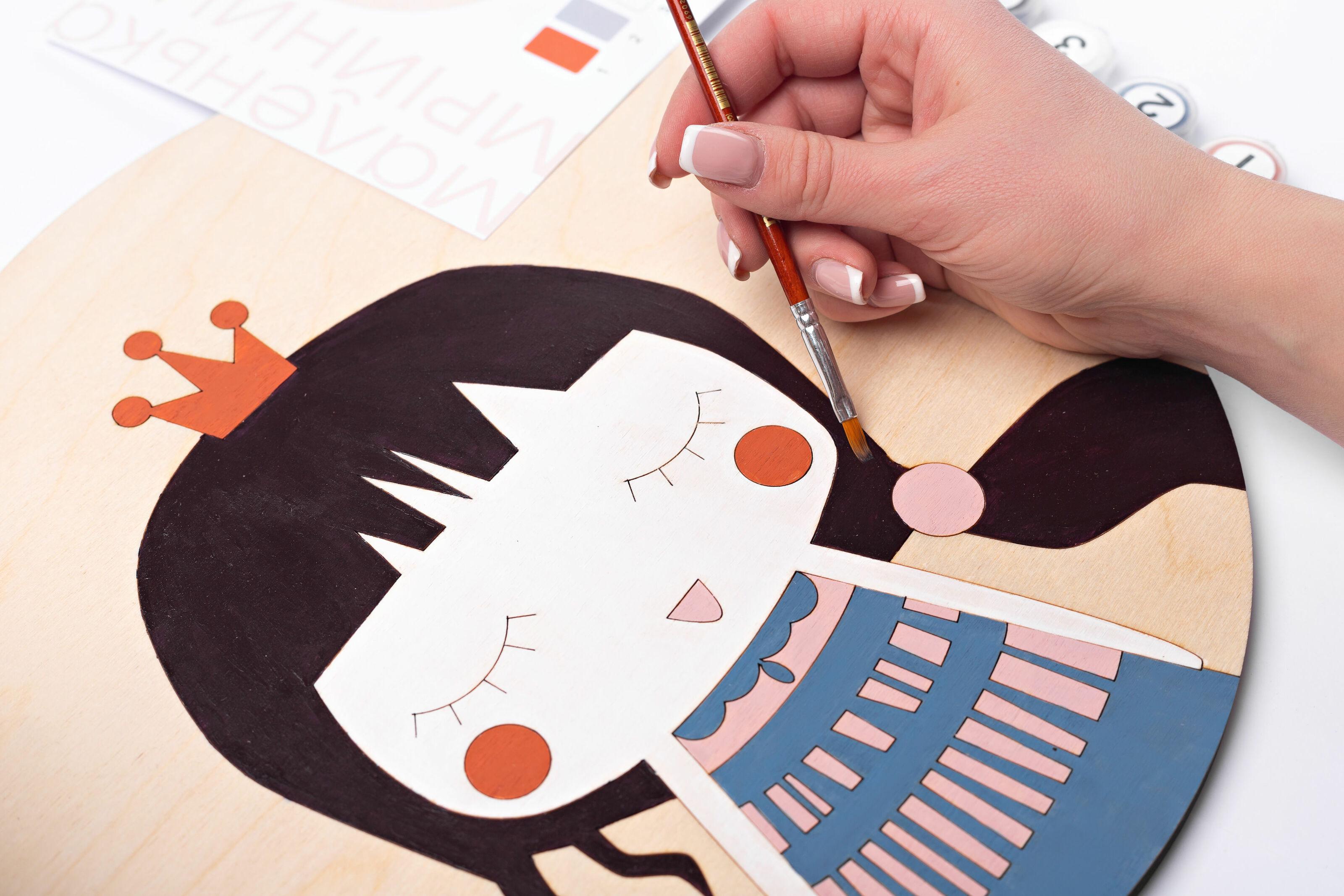 Набор деревянных панно по номерам Маленькая мечтательница (10076569) - фото 4 Набор деревянных панно по номерам Маленькая мечтательница (10076569) - фото 4