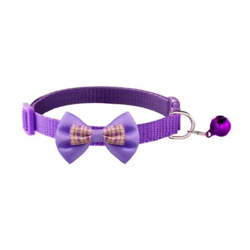 Нашийникдля собак та котів Paradise з метеликом та дзвіночком 19-32 cm Purple (32353223)