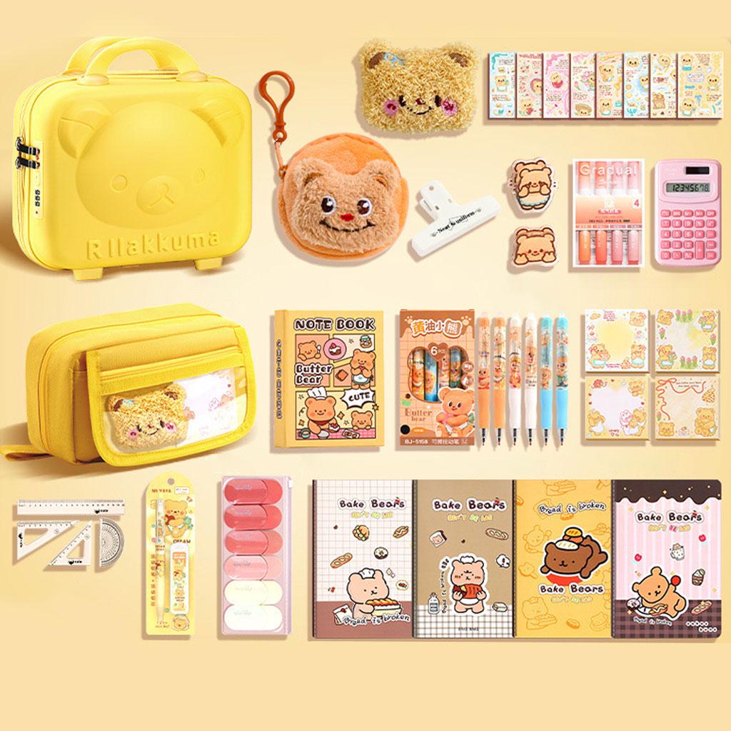 Набір канцелярії в чемодані Ведмедик 55в1 Жовтий - фото 5 Набір канцелярії в чемодані Ведмедик 55в1 Жовтий - фото 5