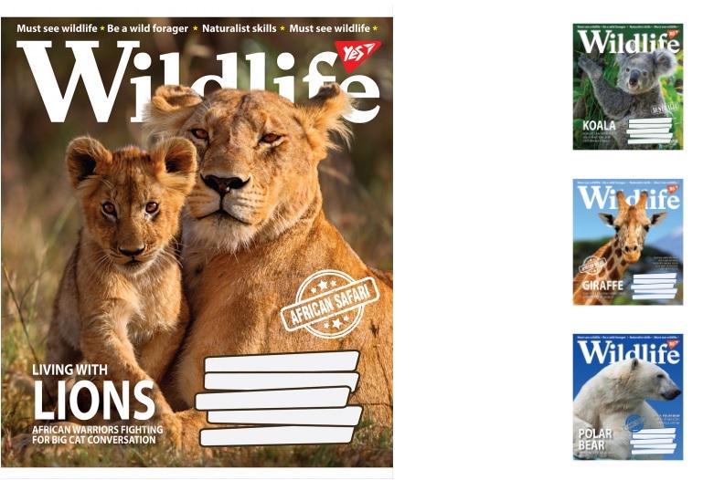 Зошити учнівські у клітинку YES Wild life 18 арк. 25 шт. в уп. (MTT-148287)