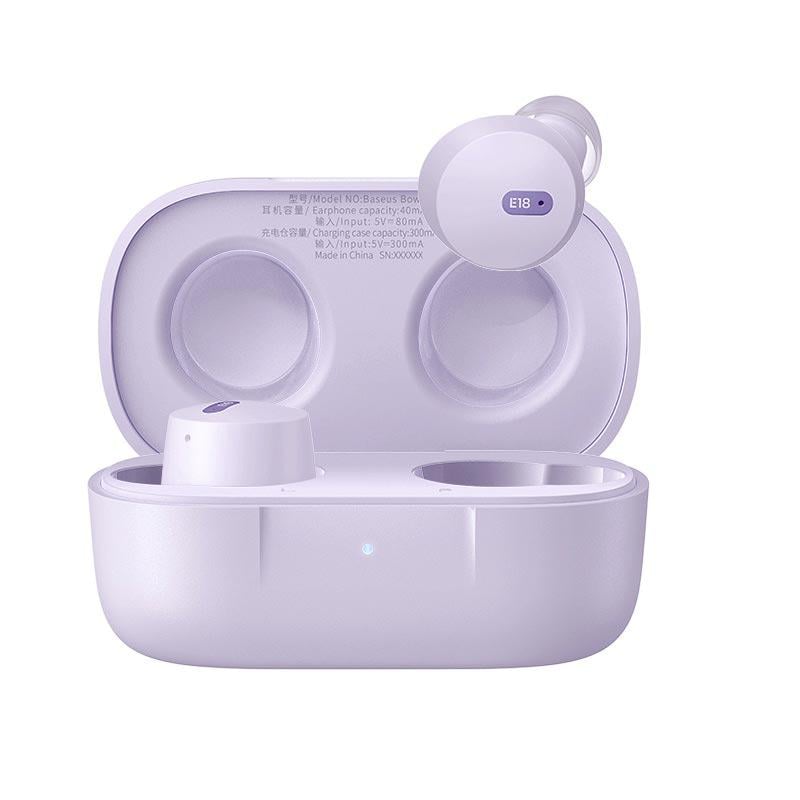 Навушники бездротові BASEUS Bowie E18 True Wireless з кейсом Фіолетовий (A00023800533-00)