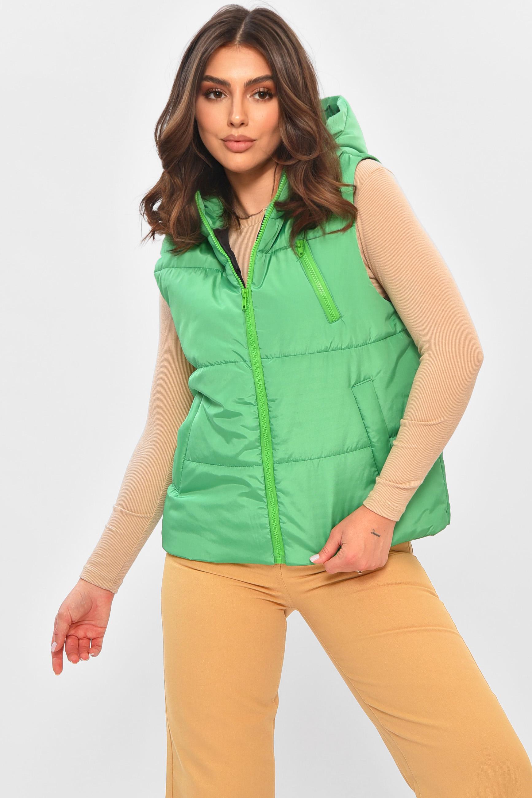 Жилетка жіноча демісезонна 205101 M Зелений