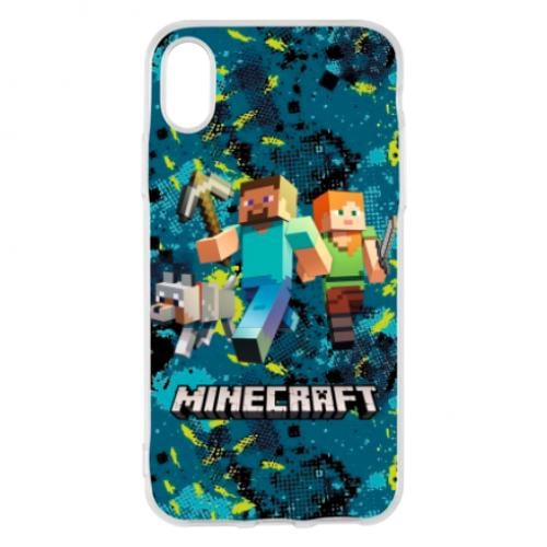 Чехол для iPhone X/Xs Minecraft Steve Alex And Dog (6848181-46-134799)