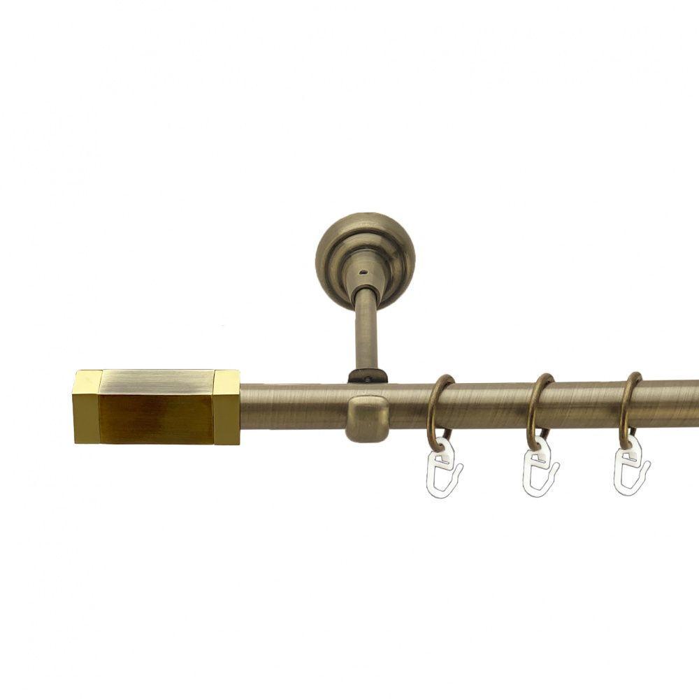 Карниз Orvit Квадро однорядний гладкий 19 мм 300 см Антик (00-00013287)