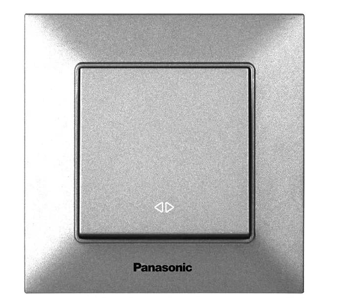 Выключатель перекрестный Panasonic Arkedia Slim Серебристый (18286-е) Выключатель перекрестный Panasonic Arkedia Slim Серебристый (18286-е)