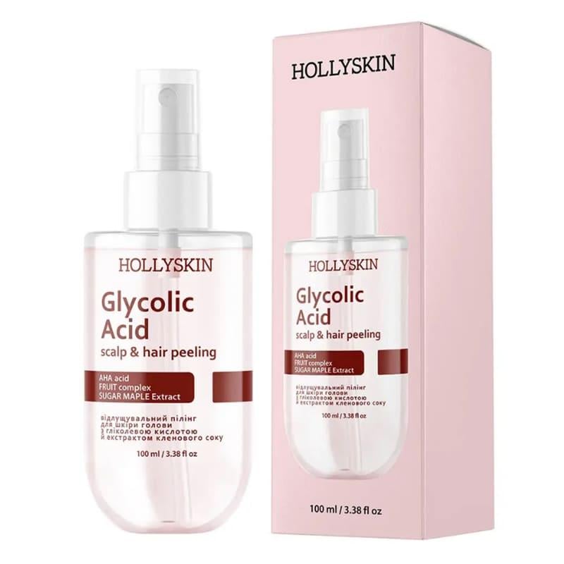 Пілінг для шкіри голови HOLLYSKIN Glycolic Acid відлущувальний з гліколевою кислотою та екстрактом кленового соку 100 мл