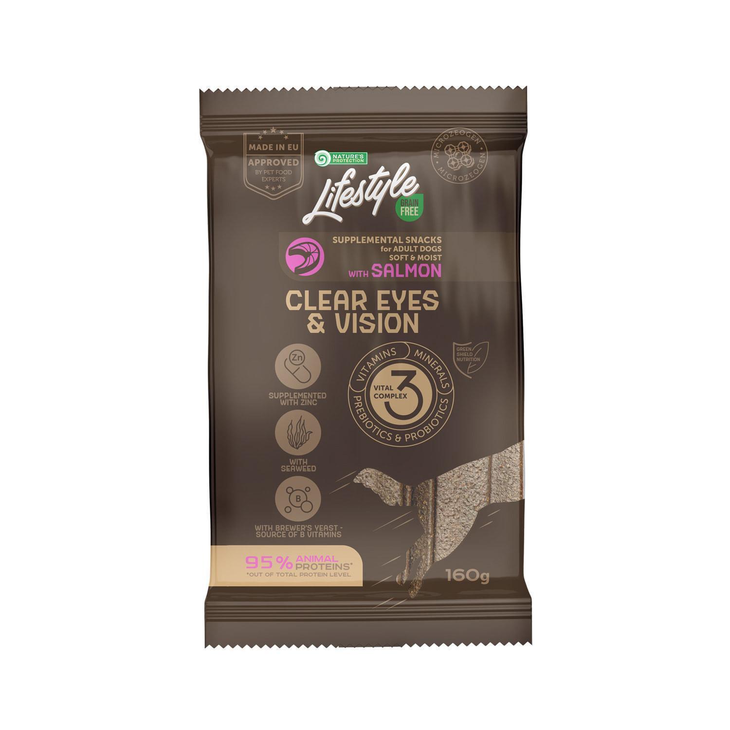 Лакомство для собак Nature's Protection Lifestyle Grain Free Salmon Clear Eyes & Vision 160г