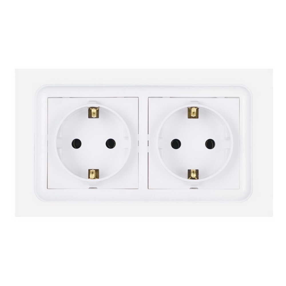 Розетка накладна подвійна Nilson Unique з заземленням Білий ( 28111025)