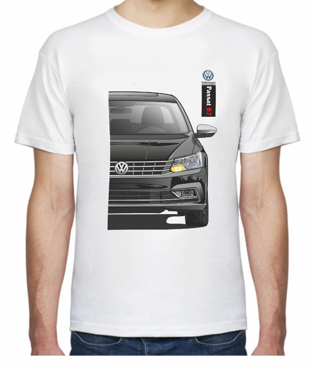 Футболка мужская Avtolife Volkswagen Passat B7 F 2057077 XXL Белый (2506064266)