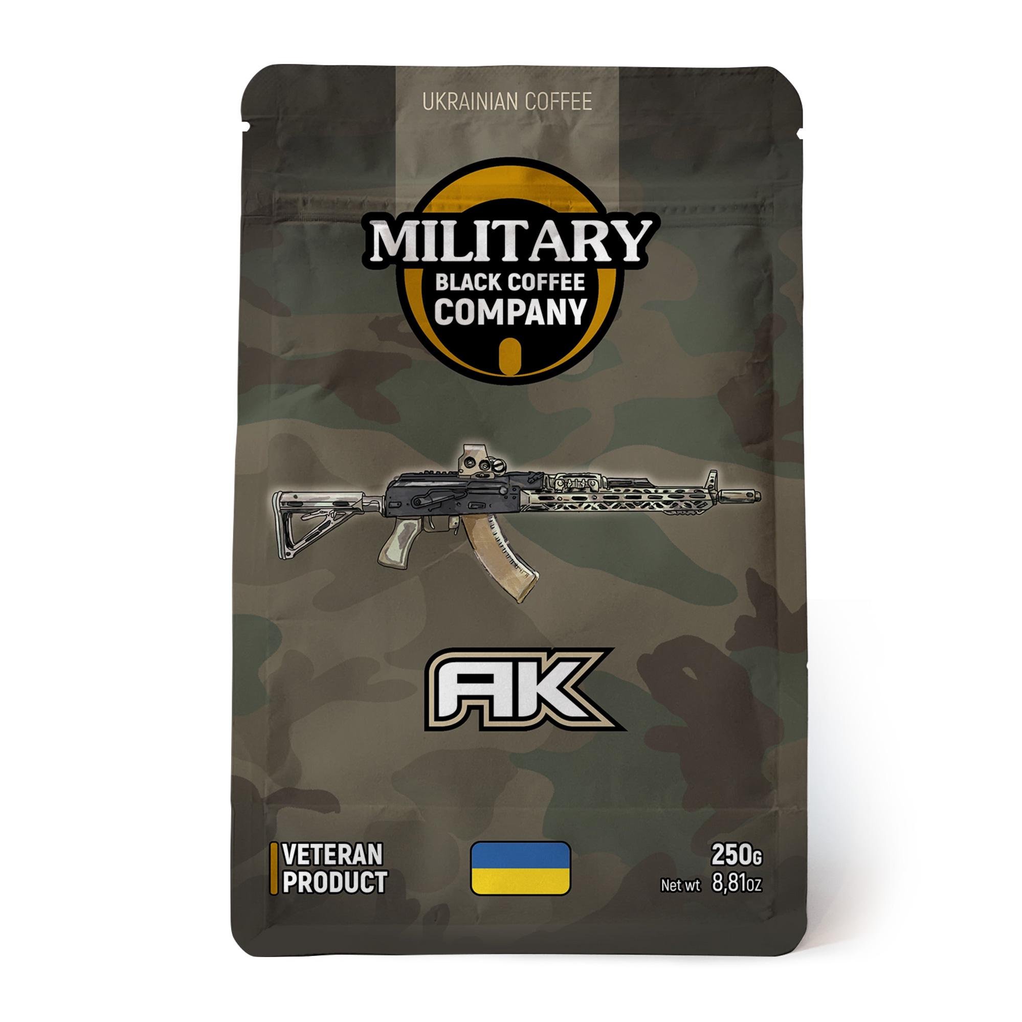 Кава в зернах MILITARY BLACK COFFEE COMPANY Бразилія 250 г