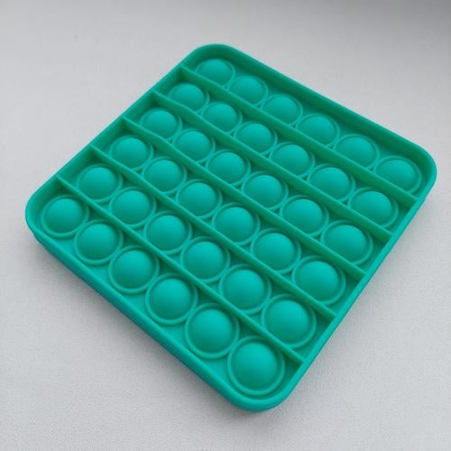 Игрушка-антистресс Pop It Пупырка квадрат 12,5x12,5 см Бирюзовый (Z-9322)