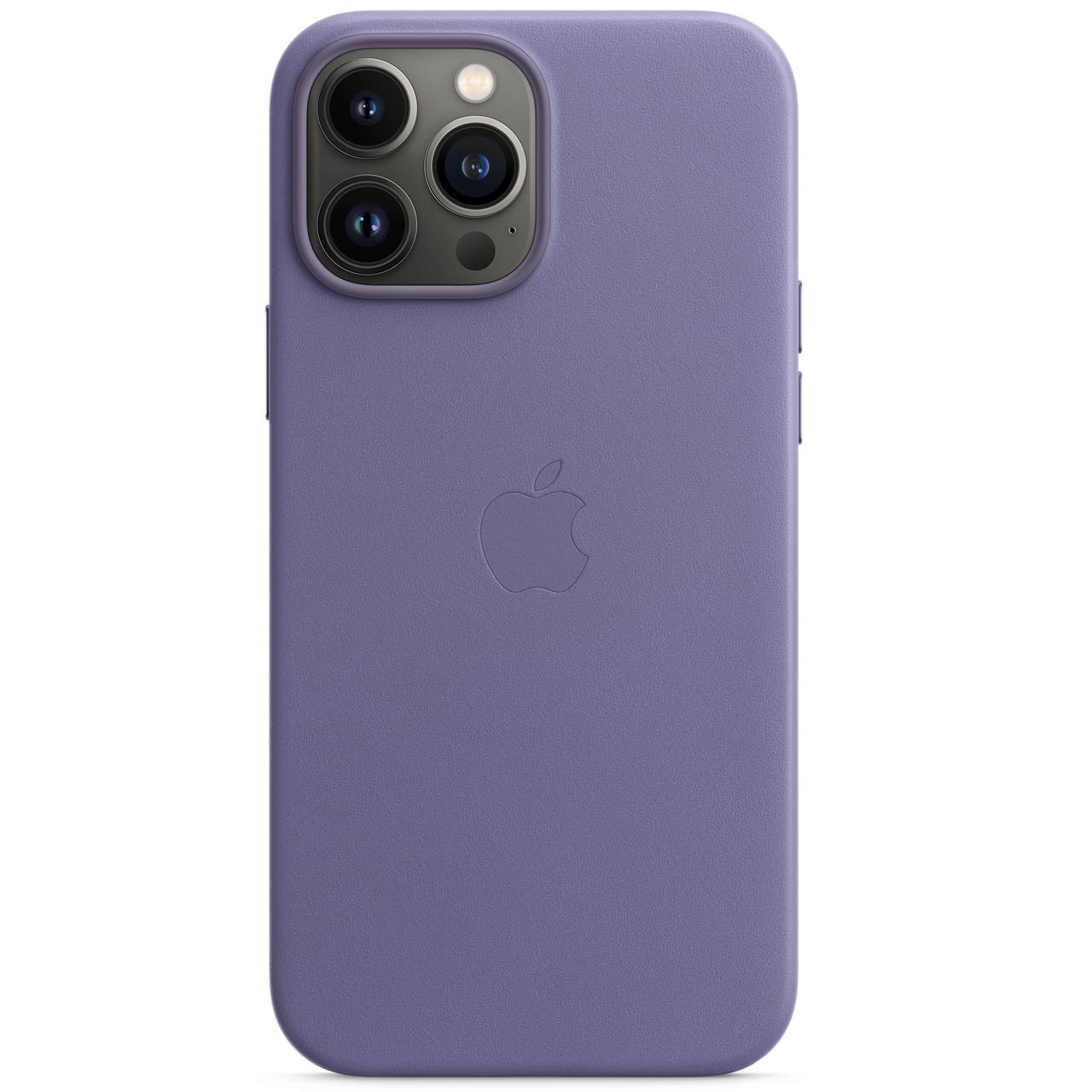 Шкіряний чохол-накладка Apple Leather Case with MagSafe for iPhone 13 Pro Max, Wisteria (HC) - фото 5