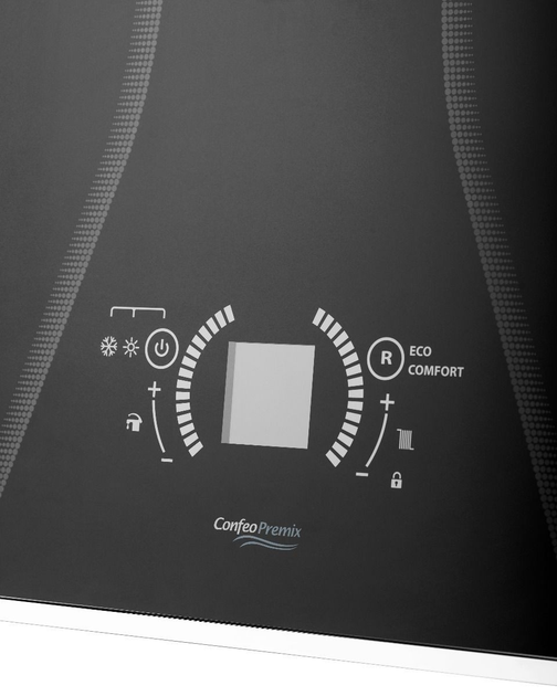 Котел конденсаційний настінний E.C.A. CONFEO PREMIX 24 HM двоконтурний 24 кВт (1027) - фото 2 Котел конденсаційний настінний E.C.A. CONFEO PREMIX 24 HM двоконтурний 24 кВт (1027) - фото 2