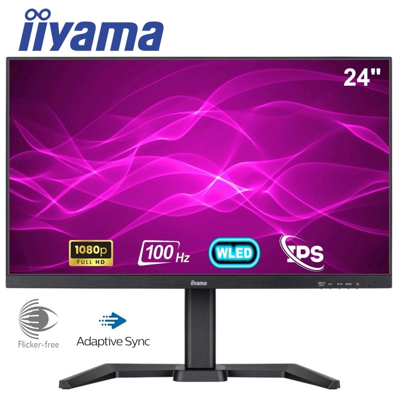 Монитор Iiyama GB2445HSU-B2 безрамочный IPS 1920x1080 Full HD 24" 4W (26832359) - фото 4 Монитор Iiyama GB2445HSU-B2 безрамочный IPS 1920x1080 Full HD 24" 4W (26832359) - фото 4