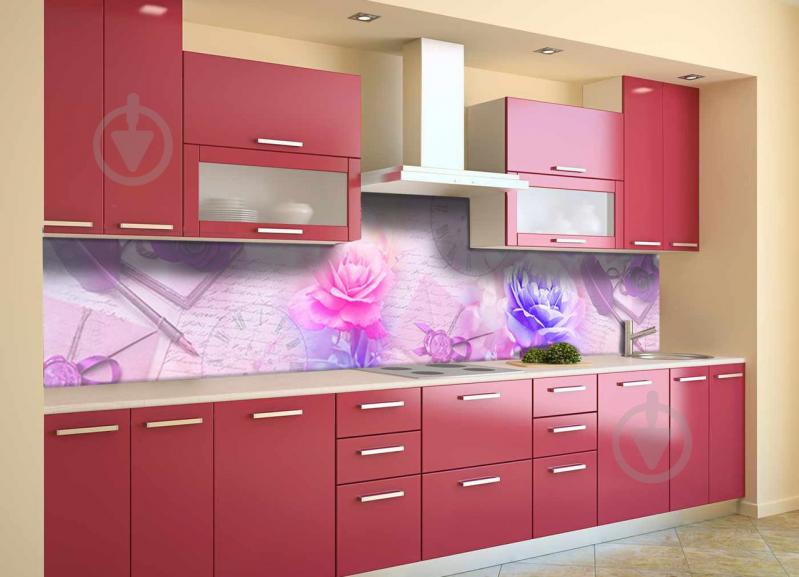 Скинали на кухню Zatarga «Утренние Пионы» 600х3000 мм виниловая 3Д наклейка кухонный фартук самоклеящаяся Z180725/2