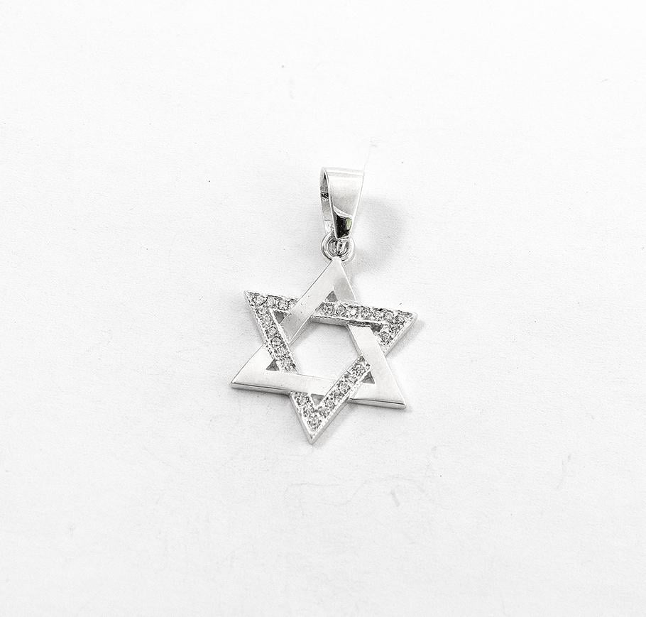 Кулон с фианитами Maxi Silver 9574 Звезда Давида (89574)