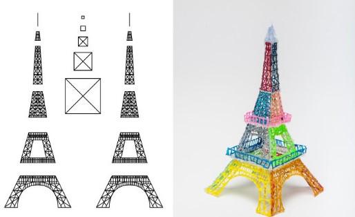 Ручка для рисования 3D Pen 2 и пластик с трафаретами 50 м Голубой - фото 6