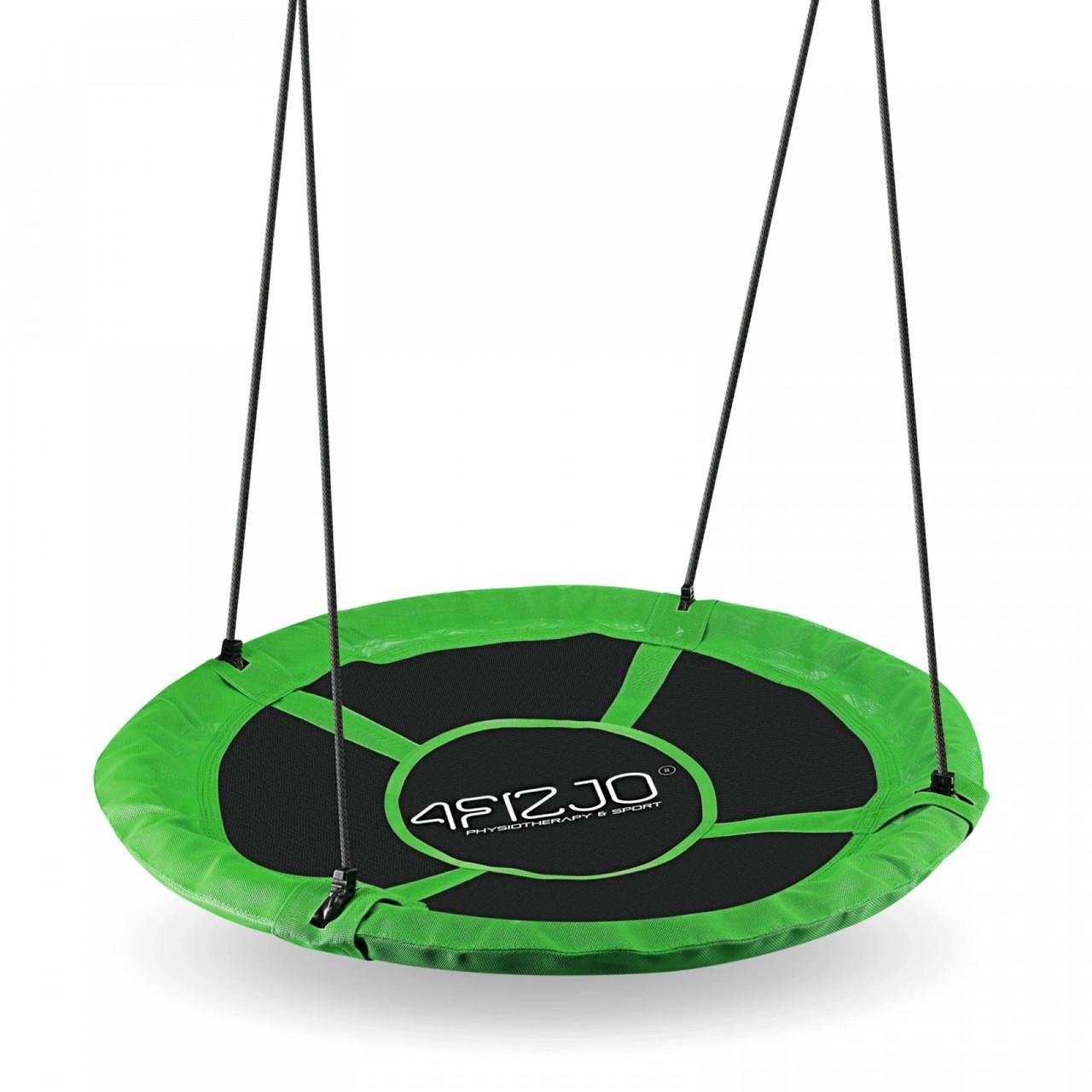 Качели-гнездо круглые 4fizjo 100 см Black/Green (P-5907739314512)