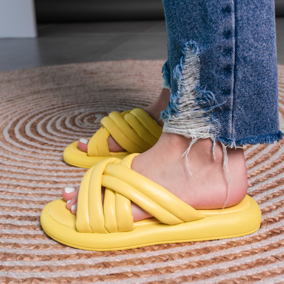 Шлепанцы женские Fashion р. 38 24,5 см Желтый (3608)