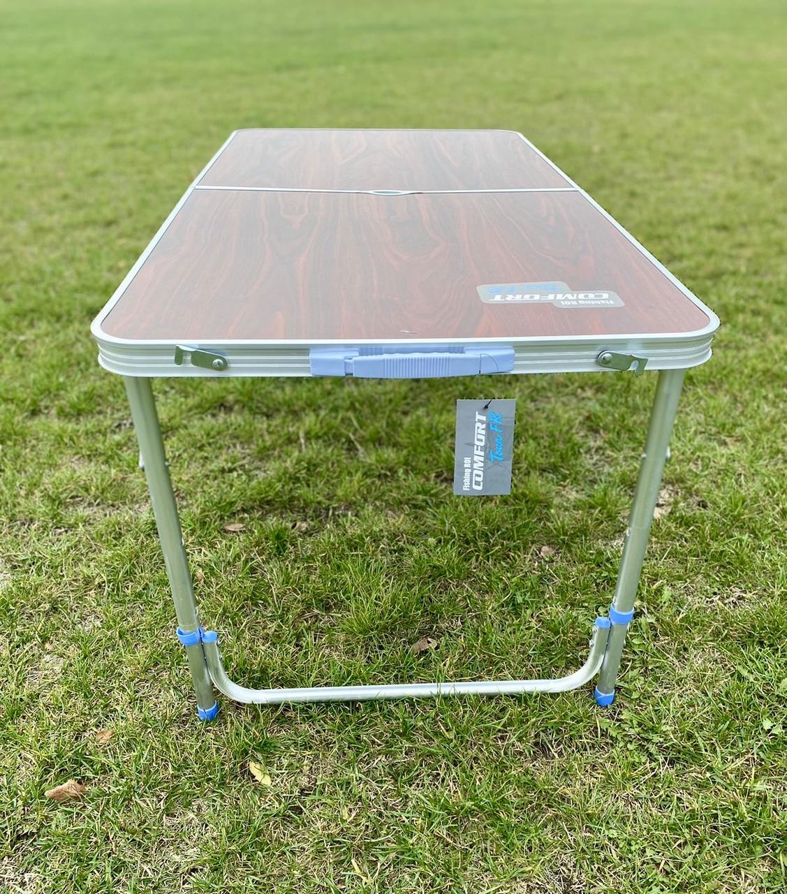 Стіл розкладний посилений Fishing ROI Comfort Tour для пікніка риболовлі з 4 стільцями Коричневий (HY-022-1) - фото 4 Стіл розкладний посилений Fishing ROI Comfort Tour для пікніка риболовлі з 4 стільцями Коричневий (HY-022-1) - фото 4