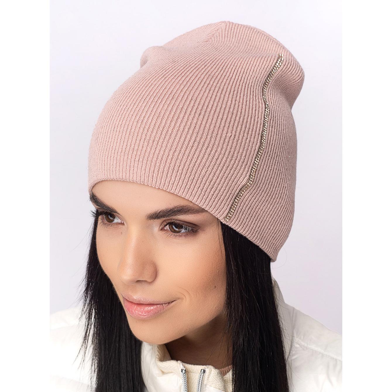 Шапка женская со стразами Leks Дар-люрекс One size Светло-пудровый (142019) Шапка женская со стразами Leks Дар-люрекс One size Светло-пудровый (142019)