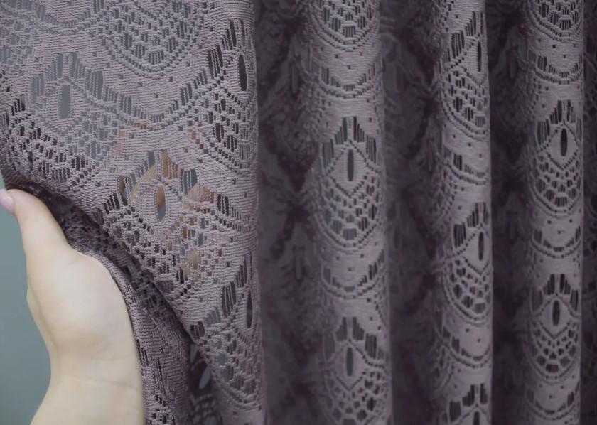 Гардина з аркою сітка макраме 280х170 см Баклажановий/Білий (000к 51-192) - фото 3 Гардина з аркою сітка макраме 280х170 см Баклажановий/Білий (000к 51-192) - фото 3