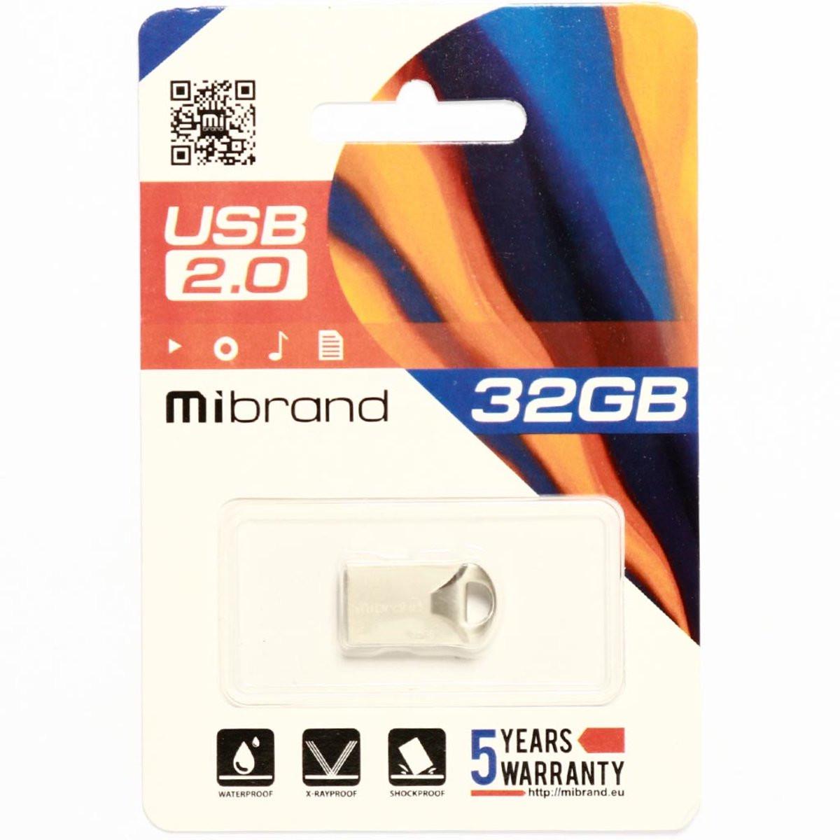 Flash Mibrand USB 2.0 Hawk 32Gb Silver (29caa1-15527) - фото 2