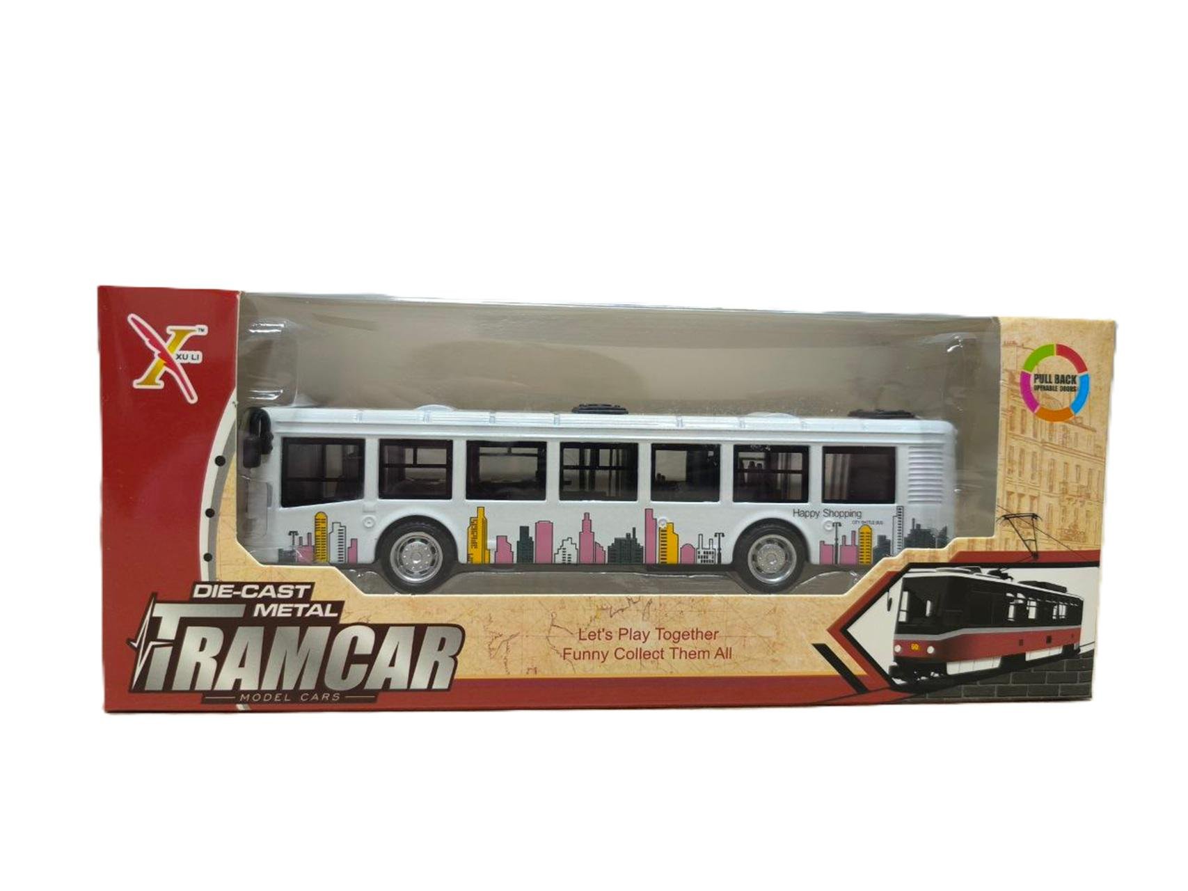 Металлическая модель Автобуса XL80177L-3 Белый Металлическая модель Автобуса XL80177L-3 Белый