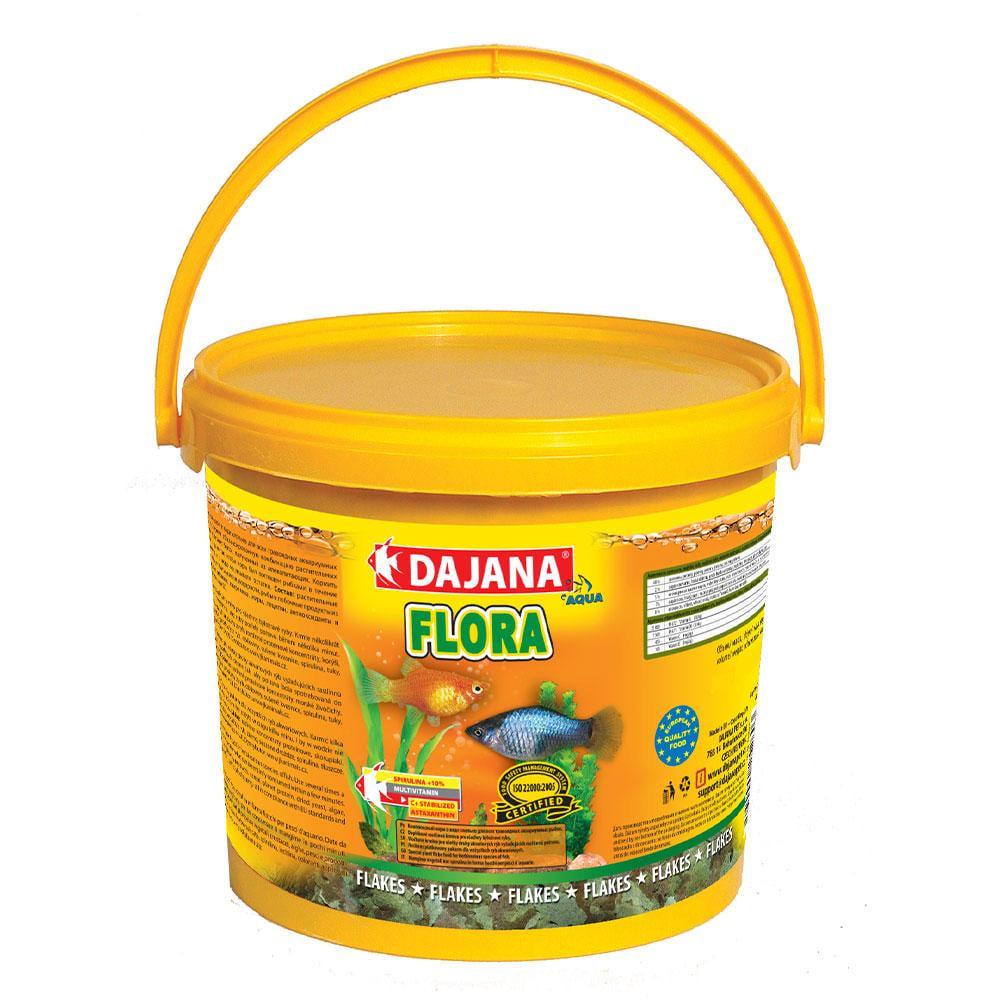 Корм для травоядных рыб со спирулиной Dajana FLORA 5 л/1 кг