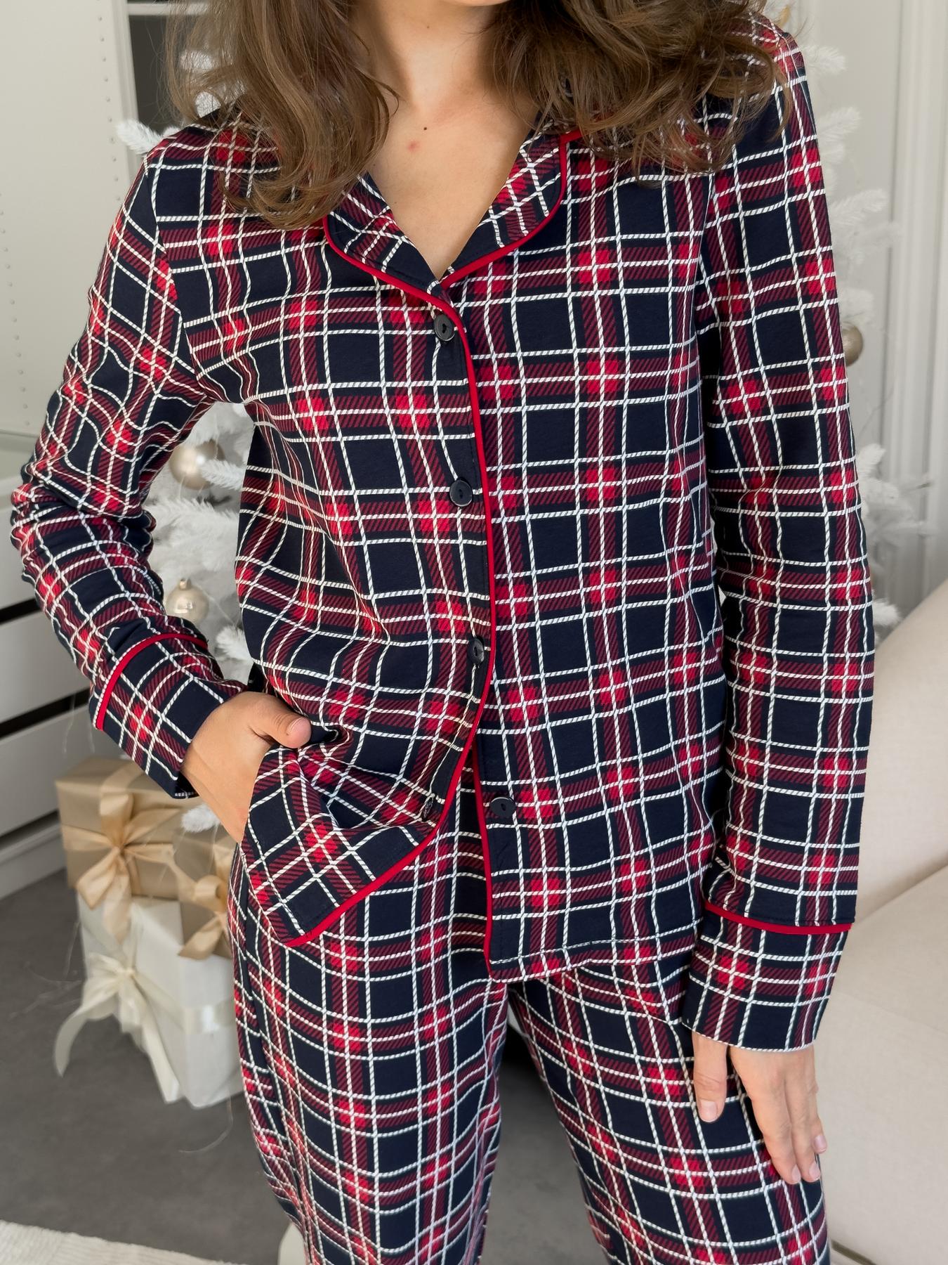 Женская теплая пижама COSY с начесом Oxford L Синий (KMW41) - фото 8 Женская теплая пижама COSY с начесом Oxford L Синий (KMW41) - фото 8