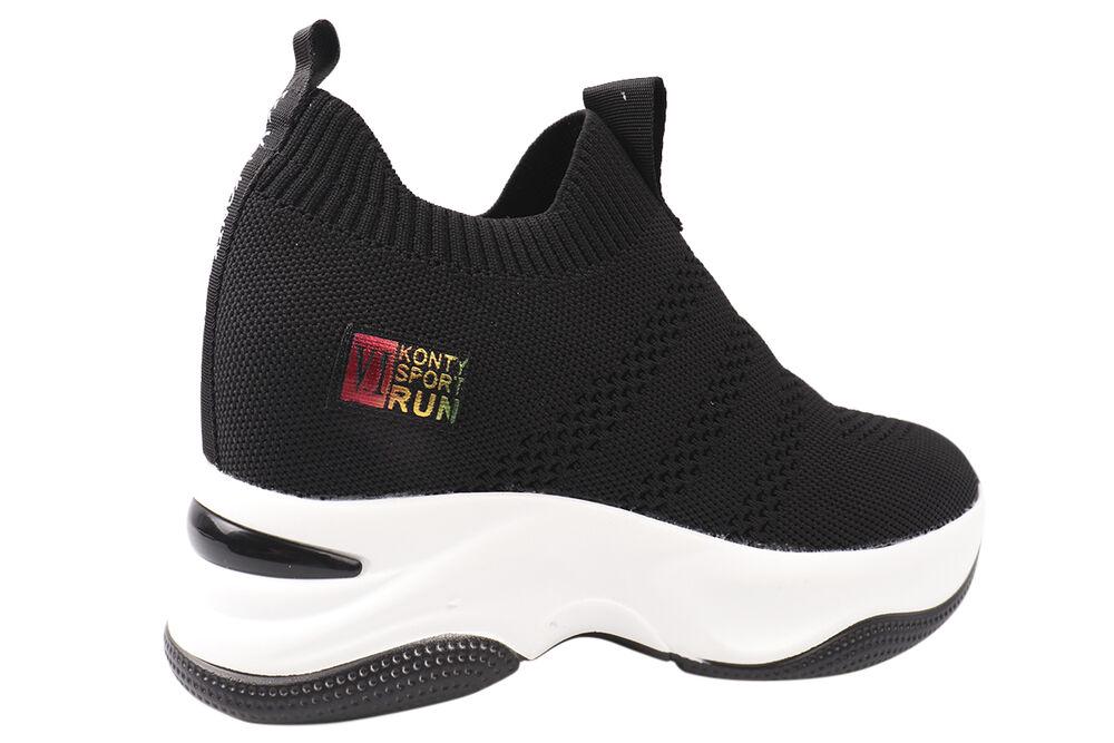 Кросівки жіночі Vikonty з текстилю на платформі р. 38 Чорний (244-21DKH) - фото 4 Кросівки жіночі Vikonty з текстилю на платформі р. 38 Чорний (244-21DKH) - фото 4