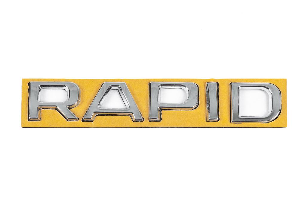 Надпись Rapid Davs Auto для Skoda Rapid 2012-2019 гг. abs-пластик Хром