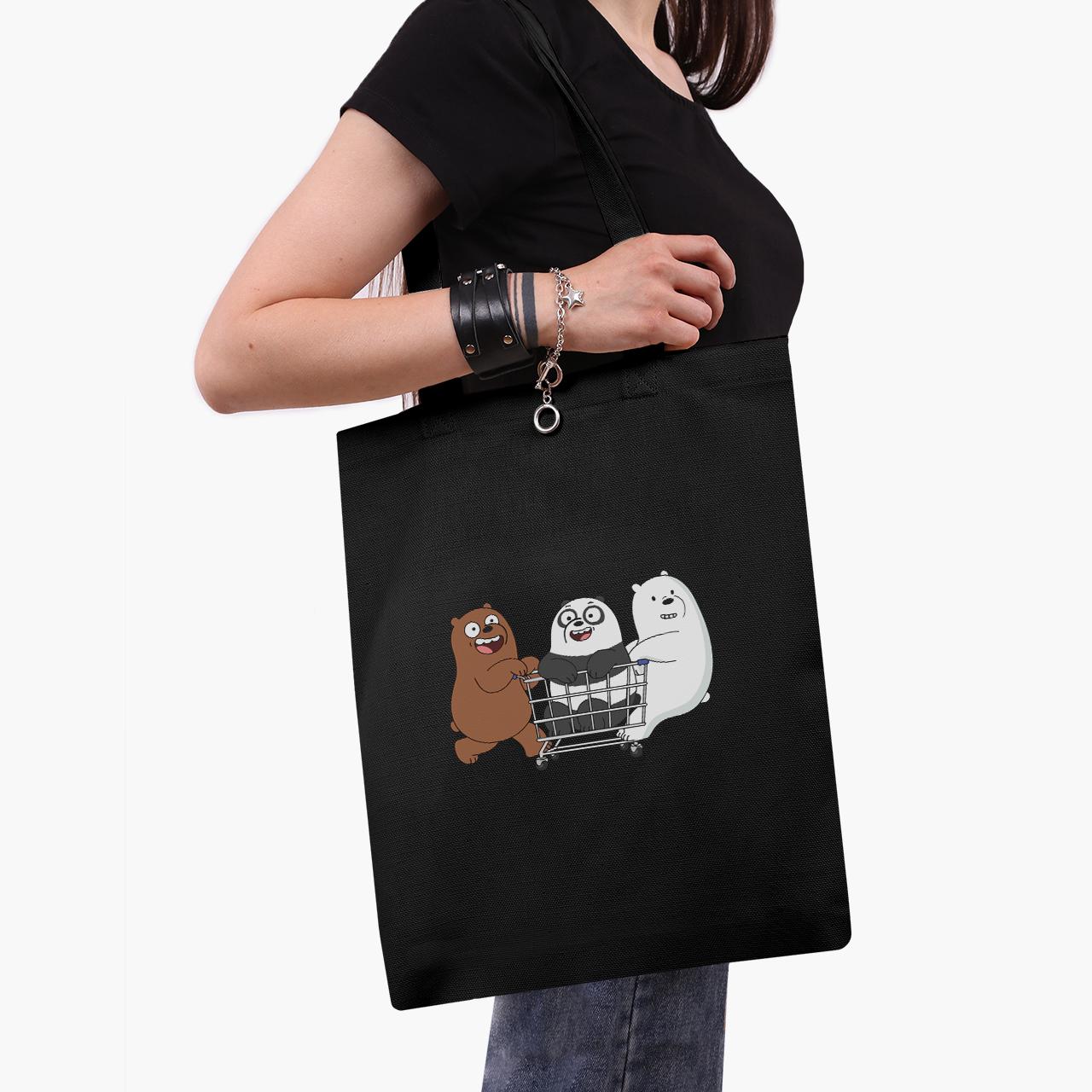 Эко сумка шоппер We Bare Bears 41x35 см Черный (9227-2891-BKZ)