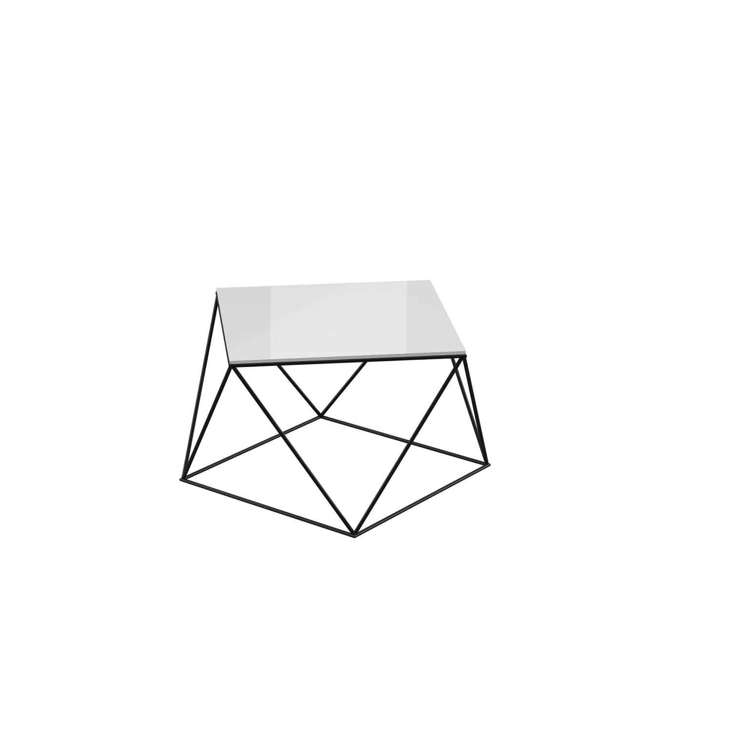 Столик журнальный Aqua Rodos Локка 60x60x45 стекло Белый (AQR-АР000056228)