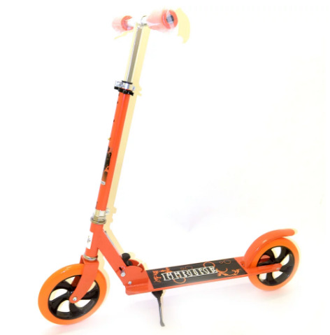 Детский самокат ITrike SR 2-010-1 складной двухколесный Оранжевый (SUN6662)