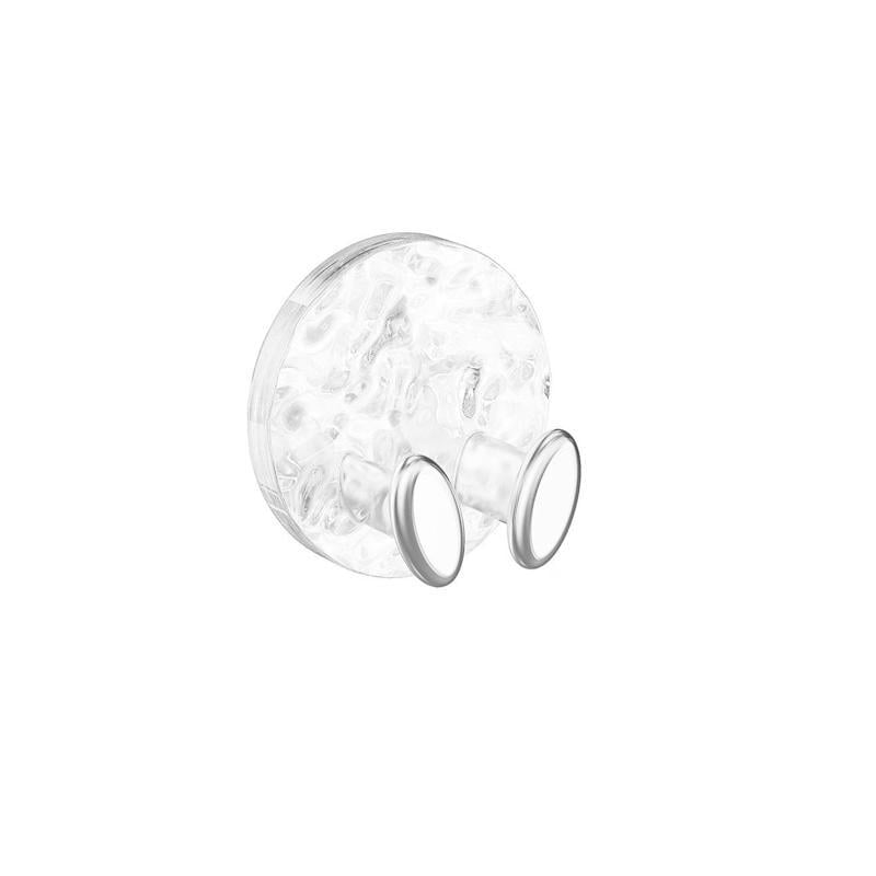 Гачок самоклейний настінний для організації аксесуарів і кабелів Сріблястий з прозорим (3000003763)