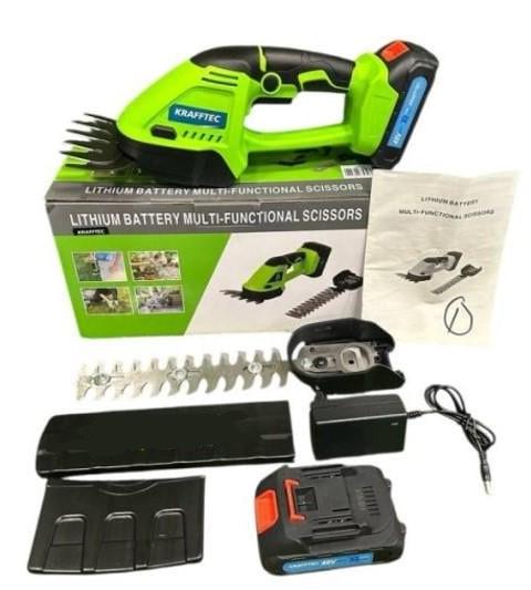 Кусторез-ножницы аккумуляторные Krafftec 48В 2 насадки (27363119) Кусторез-ножницы аккумуляторные Krafftec 48В 2 насадки (27363119)