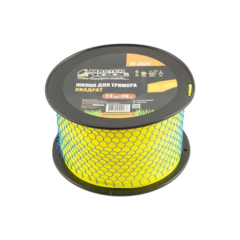 Леска для триммера MasterTool КВАДРАТ 2,40 мм 174 м катушка Леска для триммера MasterTool КВАДРАТ 2,40 мм 174 м катушка