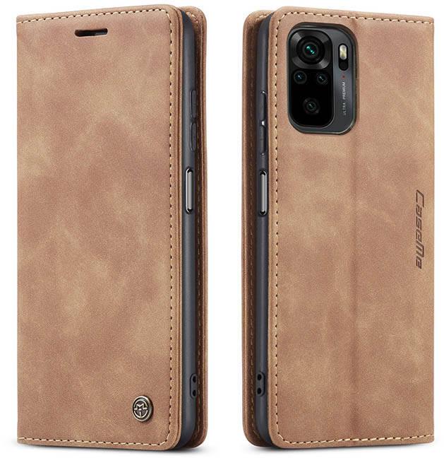 Чохол книжка з магнітом CaseMe на Xiaomi Redmi Note 10S Brown (21906-30)