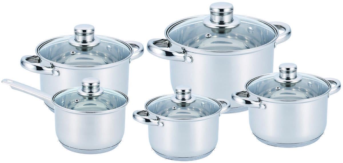 Набор посуды Benson 10 пр. из нержавеющей стали (BN-207)