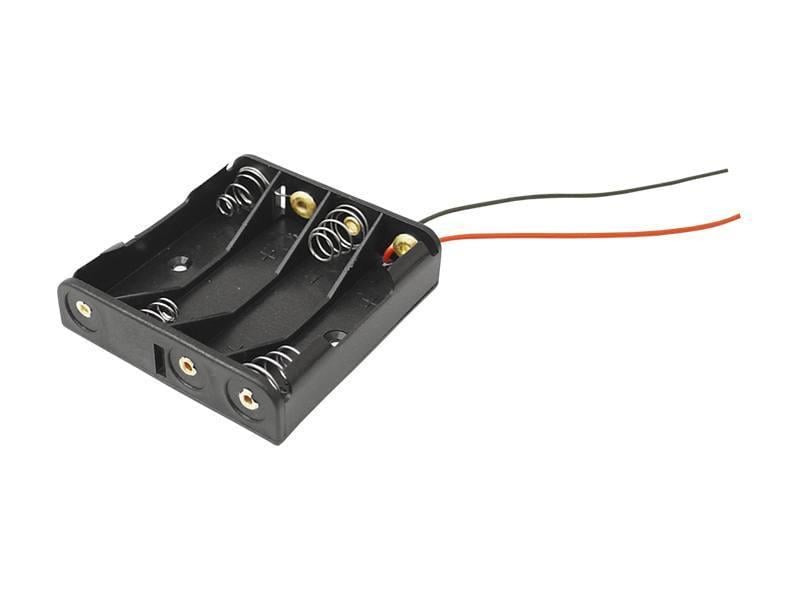 Держатель для 4 батареек типа ААА плоский (LX3209)