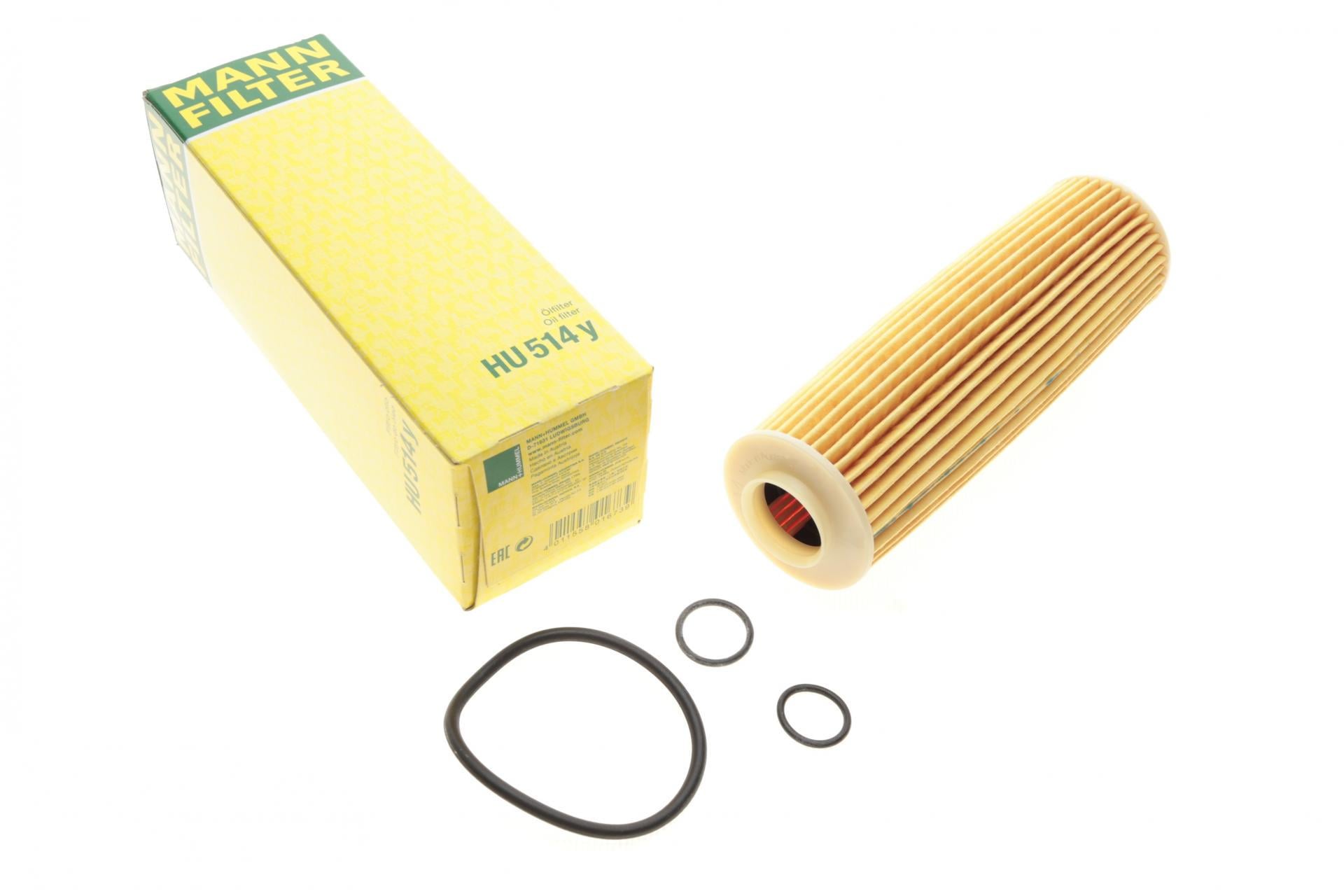 Фильтр масляный Mann-Filter для MB C-class W204 1,8 M271 07-14/E-class W212/SLK 1,8 M271 09-16 (HU (514 Y)