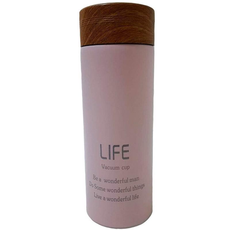 Термос Stenson Life MT-3925-0.5 с ситечком Розовый (017936)