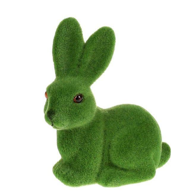Фигурка пластиковая Flora Пасхальный Кролик флок 10 см Зеленый (40342) Фигурка пластиковая Flora Пасхальный Кролик флок 10 см Зеленый (40342)