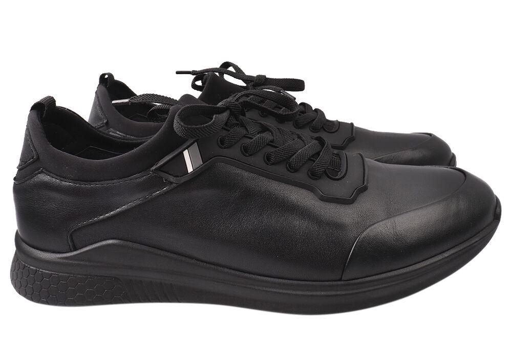 Кроссовки мужские Belvas из кожи на низком ходу на шнуровке р. 40 Черный (34-21DTC)
