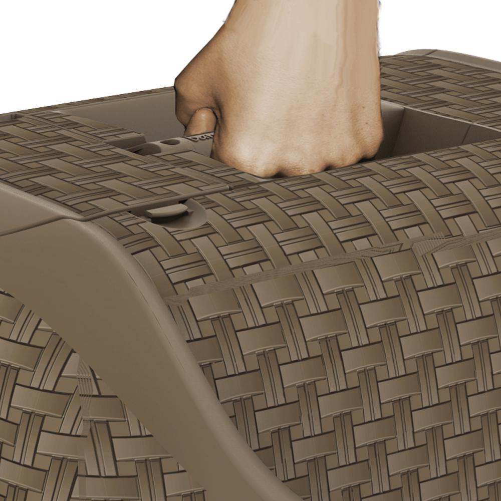 Туалет для котів закритий PRIVE' 41,8x50,5x39,6 см Сіро-бежевий (4141) - фото 6 Туалет для котів закритий PRIVE' 41,8x50,5x39,6 см Сіро-бежевий (4141) - фото 6