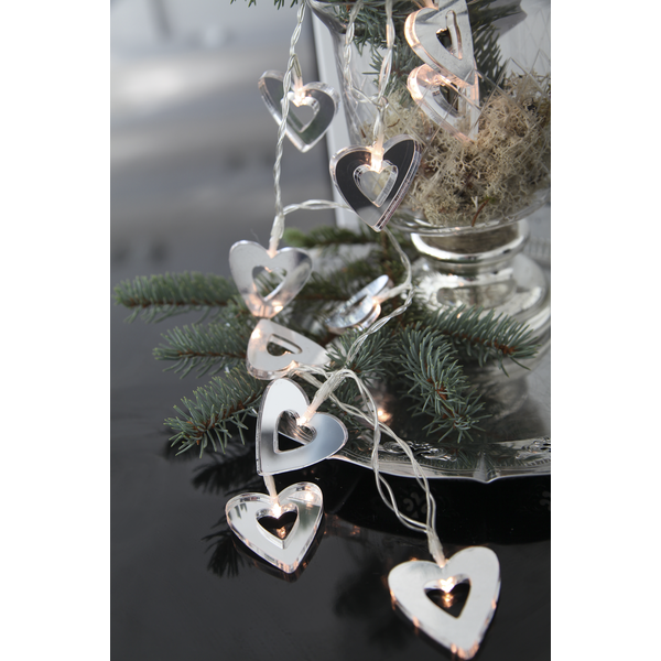 Гирлянда зеркальные сердечка Mirrola 90 см (726-58)