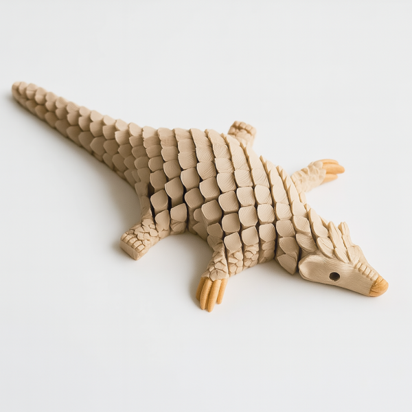 Іграшка антистрес 3D-друкований панголін рухливий 15 см Бежевий