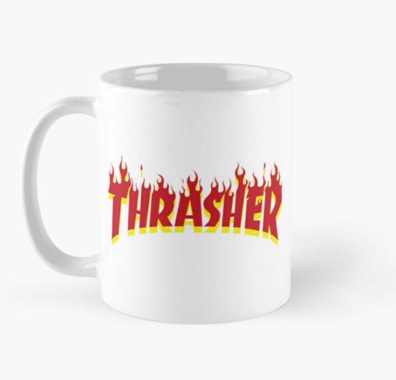Чашка керамическая с принтом "Thrasher" 330 мл Белый (ПН9Ч)